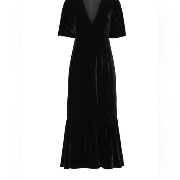 Black Velvet Esther Dress | RHODE | Size 0 - Picture 2 of 5